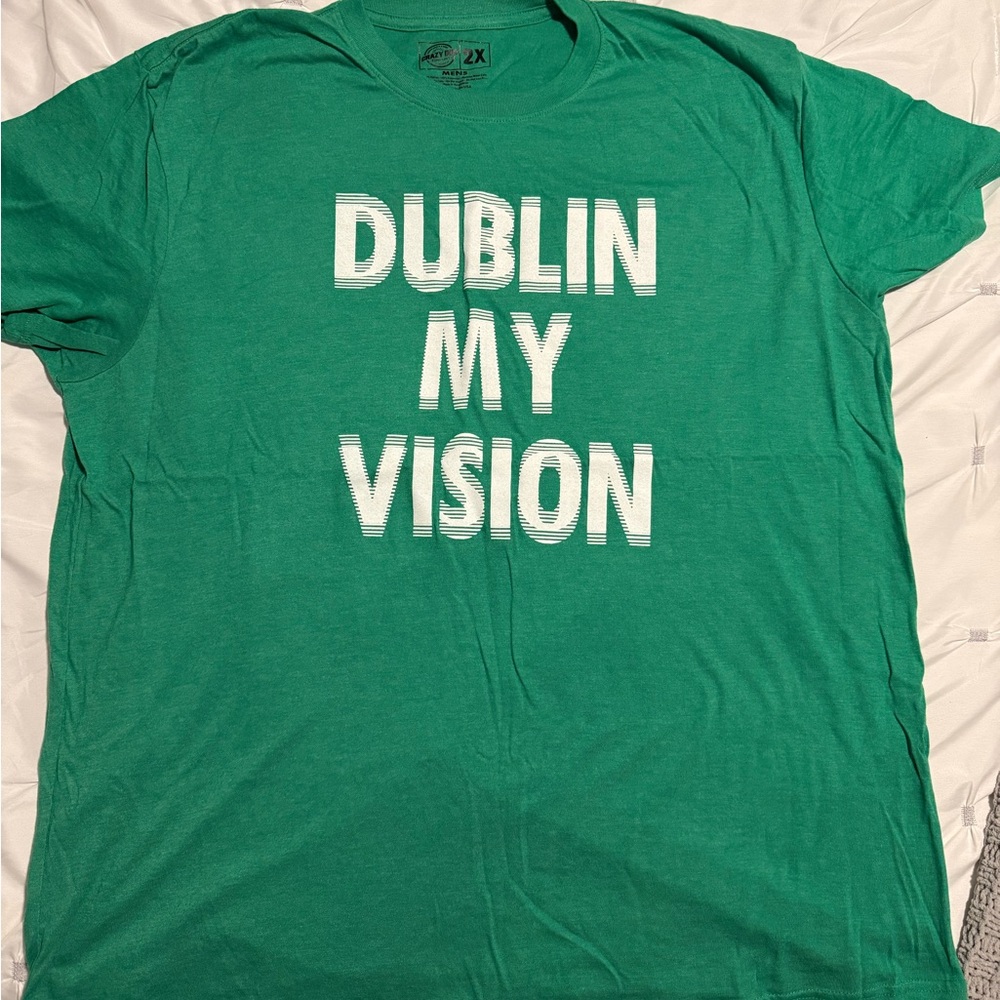 Crazy Dog Mens - Green Graphic T-Shirt - Dublin My Vision